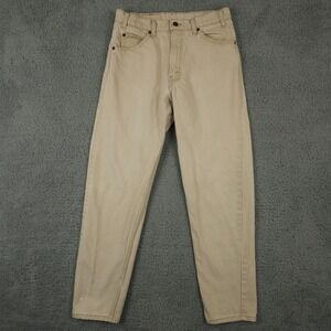 VTG 90s Levis Jeans Men 31x30* Beige 550 Relaxed Fit Taper Leg Orange Tab 94 USA
